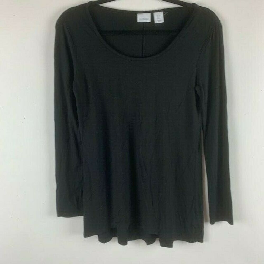 Kenar Size Small Womans Top Long Sleeve Scoop Neck Hi Low Hem